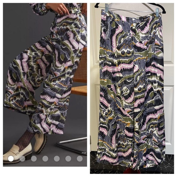 Anthropologie Pants - Anthropologie Abstract Trouser Wide Leg Flowy Resort-Wear